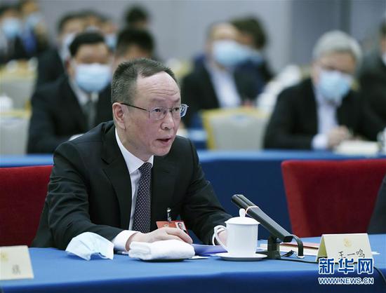  5月23日，全國(guó)政協(xié)委員王一鳴在政協(xié)聯(lián)組會(huì)上發(fā)言。新華社記者 謝環(huán)馳 攝
